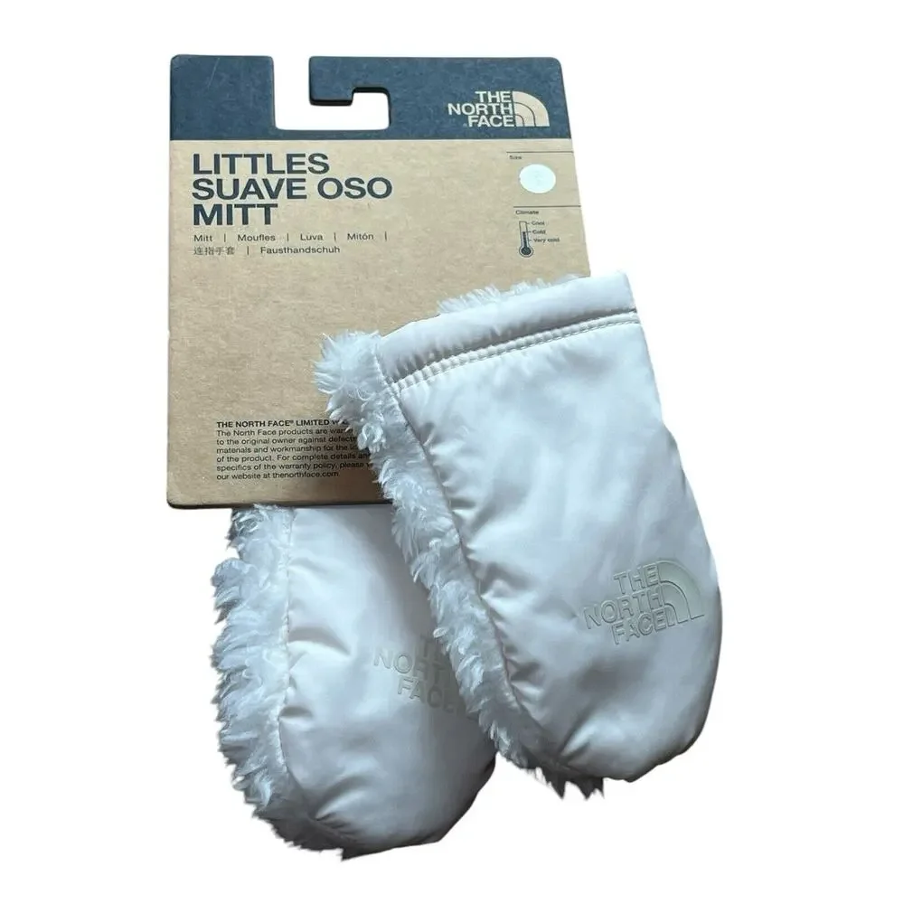 THE NORTH FACE Unisex Infant Baby Mittens Gloves Gardenia Size S White NWT NEW